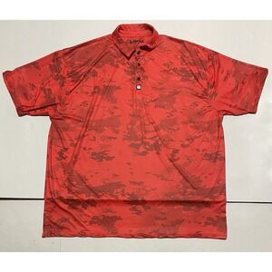 Greater Half Short Sleeve Stretch Golf Polo Shirt Mens 4XL XXXXL Camouflage Red